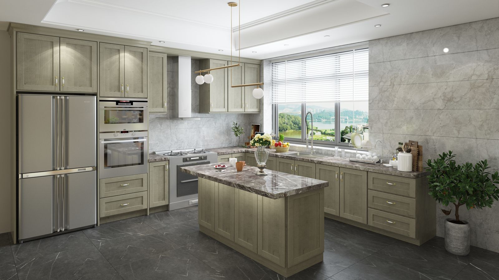 Actual Display for Shaker Driftwood Grey