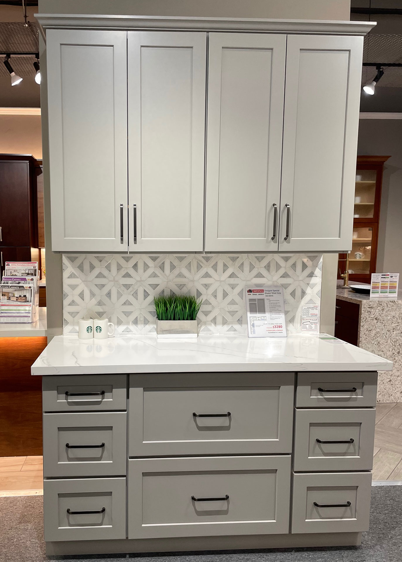 Actual Display for Shaker Silver Grey