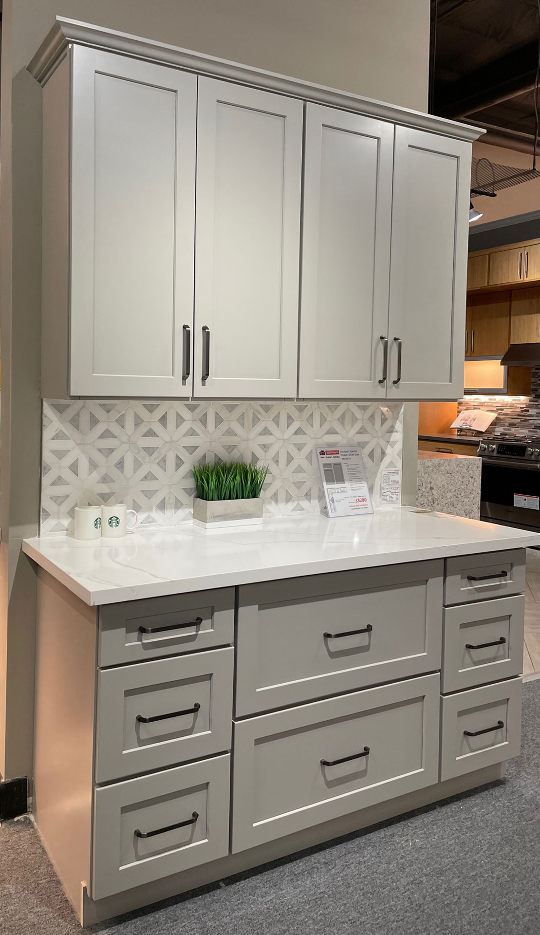 Actual Display for Shaker Silver Grey